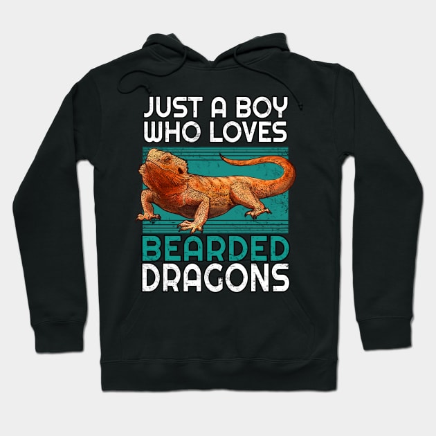 Just a boy who loves bearded dragons, bearded dragon lover, bearded dragon dad Hoodie by Ryuvhiel